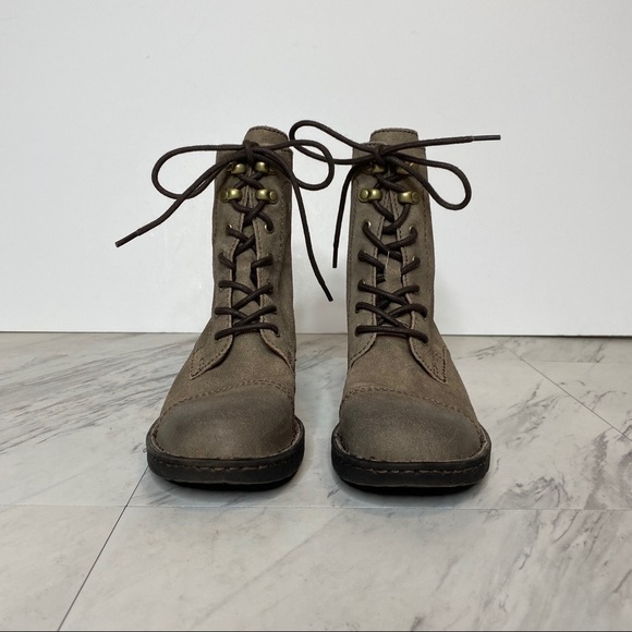 New! Born Kelisa Gray Lace Up Boot 5.5 - Picture 2 of 13